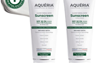 aqueria Sunscreen – SPF 50 PA++++ Oil Control Brightening French Multi-Active SPF | 2% Niacinamide, Salicylic Acid(30 g)