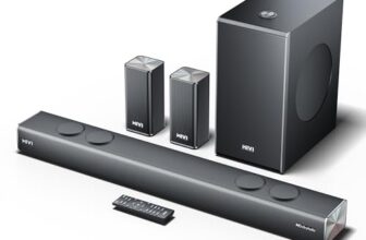 Mivi Fort Q700D Dolby Home Audio | 700W Sound bar, 5.1 Channel Home Theatre, 3 in-Built Speakers, 8-inch subwoofer, 2 Satellite Speakers, 4 Unique Input and 5 EQ Modes, LED Display, Remote Control