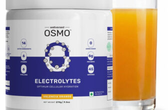 Wellversed OSMO Electrolyte Blend with Taurine & Vitamins | Cramp Relief and Rapid Hydration Drink(270 g, Valencia Orange Flavored)