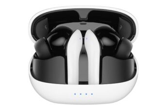 amazon basics TWS in-Ear Earbuds (AB-T08) with Fast Charging up to 50 Hours of Playtime | Dual 10mm Driver | IPX4 Water-Resistance | Bluetooth 5.3 | Charging Case with Mic | Touch Control (White)