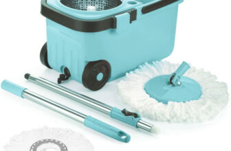 Flipkart SmartBuy 360 Degree Bucket Mop with Steel Spinner 2 Refill Mop Set of 1 Mop Set(Blue)