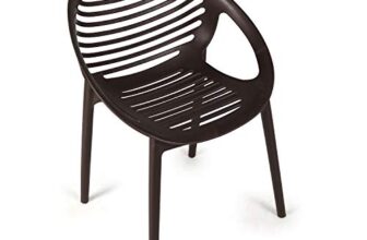 Cello Abacus Chair Set Pack of 6 – Ice Brown | Strong and Durable | Easy to Clean | Chair for Living Room, Bed Room, Kitchen, Office Room, Outdoor | 3 Years Warranty