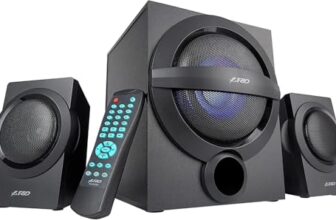 F&D A140X 2.1 Channel Multimedia Speaker (Black) | Wireless Bluetooth Speakers | Subwoofer Satellite Speakers/USB/FM | Home Theatre | Powerful Bass | Speaker for Laptop, Pc & Mobile