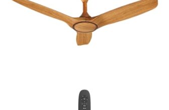 Havells Stealth Air BLDC Wood 1200mm Premium Ceiling Fan with 100% Pure Copper|5 Star Rating |Remote Controlled |Watt: 40|Air Flow: 245 cmm|Speed: 280 RPM|Free Installation|2 Year Warranty (Pinewood)