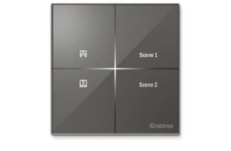 Havells Crabtree iSense Smart Monoblock Touch Panel with 1 Curtain Controller & 2 Scene(Grey) I Compatible with 2M Gang Box I Mesh connectivity I Compatible with Alexa, Google Home
