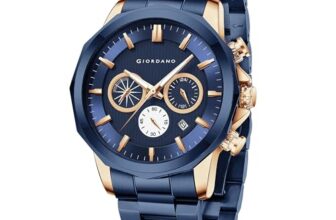 Giordano Multi-Function Analog Watch for Men with Textured Dial, Classic Stainless Steel Strap and Date Function