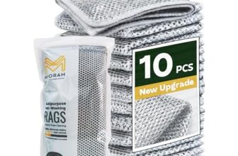 MIORAH 10Pc Steel Scrubber for Kitchen Utensils Non-Scratch Dishwash Scrub for Kitchen Cleaning | Utensil Cleaner Scrub & Vessel Cleaning Tool Silver