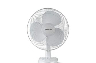 Bajaj Esteem 400 MM Table Fan | Table Fan For Kitchen & Home | High Air Thrust | High Speed | Overload Thermal Protection | Full Copper Motor | Silent Operation | 1-Yr Warranty 【White】