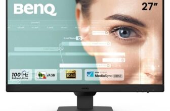 BenQ GW2790 27″ (68.58 cm) 1920x1080p FHD IPS Monitor| 100Hz|99% sRGB|Eye-careU|HDMI|Display Port|Bezel-Less|Eyesafe|VESA MediaSync|B.I.|Low Blue Light+| 2Wx2 Built-in Speakers|VESA Wall Mount(Black)