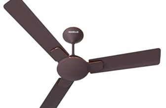 Havells Enticer Premium Design 1400mm Ceiling Fan|High Air Delivery|Hi Speed|Wider Blades|100% Copper Winding Motor|Metallic Finish for Living & Bedroom Interiors|Dust Resistant(Espresso Brown Copper)
