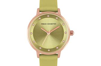 French Connection Leather Analog Green Dial Women’s Watch-Fcn00035G, Band_Blue