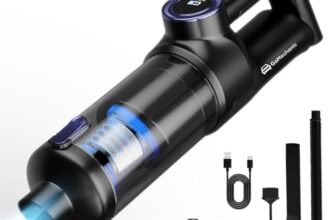 GoMechanic Wireless Vacuum Cleaner for Home and Car | High-Power 14000 Pa Suction with BLDC Motor | USB-C Rechargeable |2 Suction Modes | Portable & Stylish Design with LED Light