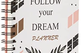 Amazon Brand – Solimo Daily Planner and Organizer, To Do List, Undated Hard Bound Planner, Laminated Covers, 150 Pages (Follow Your Dream),Black