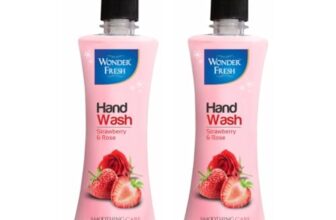 Wonder Fresh Premium Liquid Handwash Bottle with Pump | Germ Protection Handwash Liquid Soap | Moisturizing Foaming Handwash | Soft on Hands | Flavor Strawberry and Rose – Pack of 2