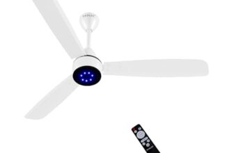 CADLEC Grevity 1200mm/48 inch BLDC Ceiling Fan | BEE Star Rated Energy Efficient | Ultra High Speed Motor | Perfect for Home, Living Rooms & Bedrooms | 5-Year Warranty | White-Pack of 1