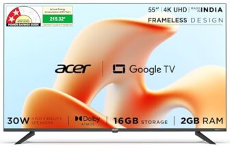acer 139 cm (55 inches) G Plus Series 4K Ultra HD LED Smart Google TV AR55UDGGR2851AD