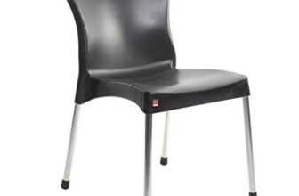 Cello Milano Chair (Black, Set of 6) | Strong and Durable | Easy to Clean | Chair for Living Room, Bed Room, Kitchen, Office Room, Outdoor | 3 Years Warranty