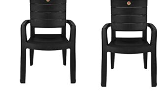 Cello Jordan Plastic Set of 2 Chairs, Black, 24 * 34 inches (clo_Jordan_so2_Black)