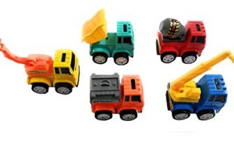 KRIREEN Mini Set of 5 Engineering Construction Pull Back Vehicles Truck Toys for Kids (Multicolor, Pack of: 1)