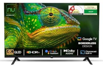 NU 108 cm (43 Inches) New 2025 Borderless Series 4K QLED Smart Google TV LED43QUGNX