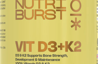 Nutriburst Vitamin D3 + K2 Supplement for Men & Women Bone Strength & Heart Health Support(120 Capsules)