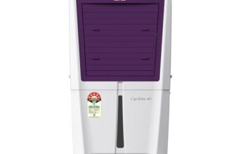 Kenstar CYCLONE HC 40L Personal Air Cooler|Honeycomb Pad|High Speed Fan|45 Ft Powerful Air Throw|Inverter Compatible|1-Yr Product Warranty+5-Yr Warranty on Pump&Motor|5-Star BEE Rating|White & Purple