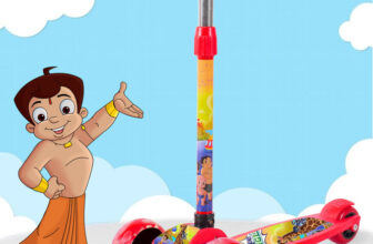 Miss & Chief Chotta Bheem 3 Wheel Scooter for Kids, Lightweight|Foldable & Adjustable Height(Red)