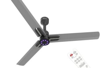 Polycab Wizzy Neo LED 2.0 1200mm BLDC Ceiling Fan with remote |BEE 5 Star Rated, Higher Air Delivery|LED Indicator,Sleep and Breeze Mode,Free Installation|3 Years Warranty【Classic Grey Copper】