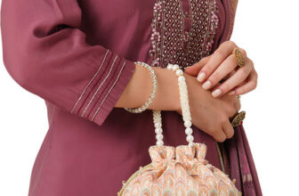 LAVIE Noor Chevron Embriodered Womens Potli Potli