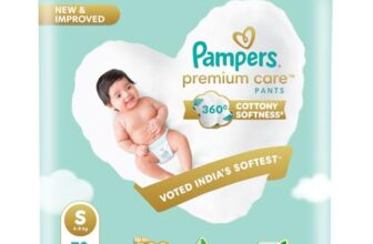 Pampers Premium Care Pant Style Baby Diapers | Small (S size) | 70 Count | Voted India’s Softest | All-in-1 with 360 Cottony Softness Diapers | 4-8kg