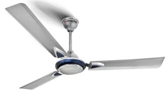 LONGWAY Starlite-1 P1 1200 mm/48 inch Ultra High Speed 3 Blade Anti-Dust Decorative Star Rated Ceiling Fan 2 Years Warranty (Silver Blue, Pack of 1)