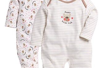 BabyGo Baby Romper 100% Cotton Rompers for New Born Baby|Sleepsuits for Baby Boys & Girls |Onesies| Infant Clothes|PBEIGE| 0-3M| 3-6M| 6-9M| Pack of 2