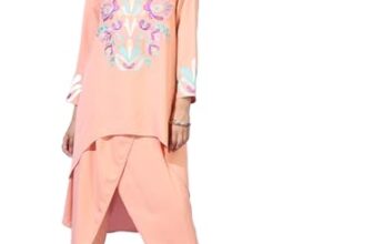 Vishudh Women ROUND NECK ETHNIC SET VNK3007600 Orange XL