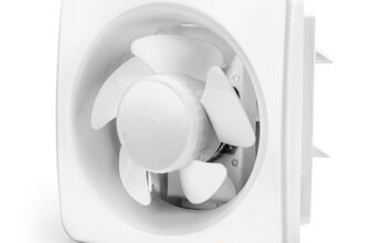 LONGWAY Ventura 8 Inch 200 mm Energy Efficient Exhaust Fan | High Speed Powerful Motor | Noiseless Operation with Anti Dust Shutters |Suitable for Bathroom, Kitchen, Office | 2 Years Warranty (White)