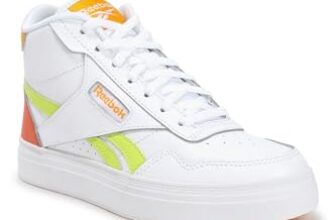 Reebok Women Court Advance FTWR White/Acid Yellow/True Pink 10