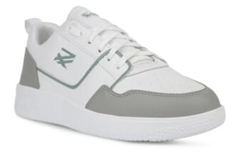 Liberty Leap7x SNOOKIS-2E Lacing Casual Sneakers for Men with EVA Sole|PVC Upper|Memory Foam Insole|Stylish & Comfortable|Breathable, Lightweight & Flexibility|Shock Absorption (White – 41 EU)