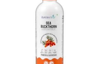 Baton Himalayan Sea Buckthorn Pulp Pure Berry Concentrate, Rich in Omega 3-6-7-9 & Vitamin C, Immunity Booster, No Sugar Added, Supports Skin & Heart Health (500ml Pack 1)