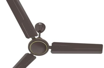 Havells REO Vaayu 1200mm ES Ceiling Fan | High Speed, High Air Delivery | Strong & Powerful Copper motor, Air Delivery: 220CMM| RPM: 370| 2 Year Warranty | (Pack of 1, Smoke Brown)