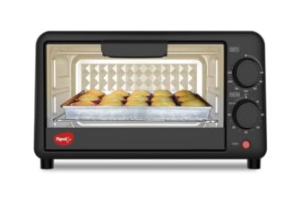 Pigeon Oven Toaster Grill (12381) 9 Liters OTG Without Rotisserie for Oven Toaster and Grill for Grilling and Baking Cakes (Grey)