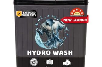 Ionstar 7.5 Kg Semi Automatic Washing Machine – 5 Star Rated – 2025 – Top Load – Jet Pulsator – Magic Filter – Special Air Dryer – Buzzer – Wheels – Powerful Copper Motor – 1500 RPM (STAR75-AQUA-G)