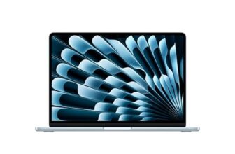 Apple 2026 MacBook Air 13″ Laptop with M5 chip: AI and Apple Intelligence, 34.46 cm (13.6″) Liquid Retina Display, 16GB Unified Memory, 512GB SSD Storage, 12MP Center Stage Camera, Touch ID; Sky Blue