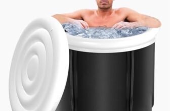 Lifelong Ice Bath Tub for Adults – Cold Plunge Ice Recovery Bath Tub – Durable & Multiple Layered, Portable Ice Bath Plunge Tub – Ice Bath Container for Therapy & Training in Homes & Gyms (Black)