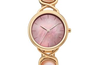 Titan Raga Power Pearls 2.0 with Quartz Analog Mother of Pearl Dial Rose Gold Brass Strap Watch for Women – 2810WM02F