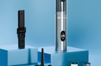 GoMechanic 2-in-1 Wireless Car Vacuum Cleaner & Blower | High-Power 14000 Pa Suction with BLDC Motor | Dual Filtration with Steel & HEPA Filters | Portable & Sleek Metal Design