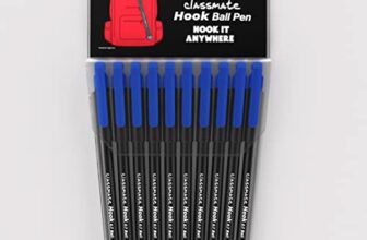 Classmate Hook- Blue Ball Pens (Pack of 10)|Smooth & Fast Writing Ball Pens|Unique Griper for Writing Comfort|Attractive Body Design for Boys & Girls|School & Office Stationery