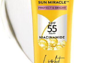 POND’s Sunscreen – SPF 55 PA++ Light Sun Miracle Protect & Bright, With 3% Active Niacinamide(100 g)