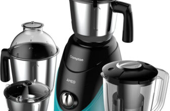 Crompton Ameo 750 W Mixer Grinder(ACGM-AMEO-4 JARS | 4 Jars | Black, Blue)