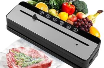 FIZLOZ Automatic Vacuum Sealer Machine for Food Storage | Portable Electric Food Saver with Sealing Bags | Air Tight Vacuum Packing Machine for Meat, Vegetables & Fruits