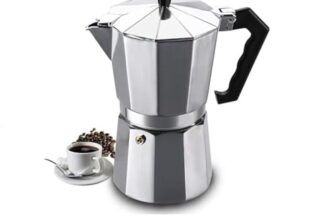 FIZLOZ Italian Style Moka Pot – Stovetop Espresso Coffee Maker, Classic Aluminum Percolator, Portable Manual Coffee Brewer for Rich & Authentic Espresso (can make 2 cups)