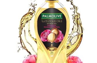 Palmolive Luminous Oil Invigorating Body Wash, 750ml Pump Bottle, 100% Natural Macadamia Oil & Peony Extracts For Everyday Freshness & Radiant Skin, PH Balanced Bodywash, Free Of Parabens And Silicones